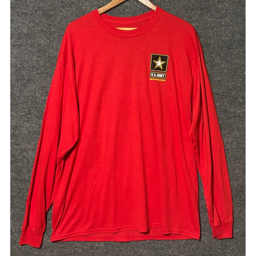 US Army Long Sleeve T Shirt Goarmycom Red Gildan DryBlend‎ Men's XL